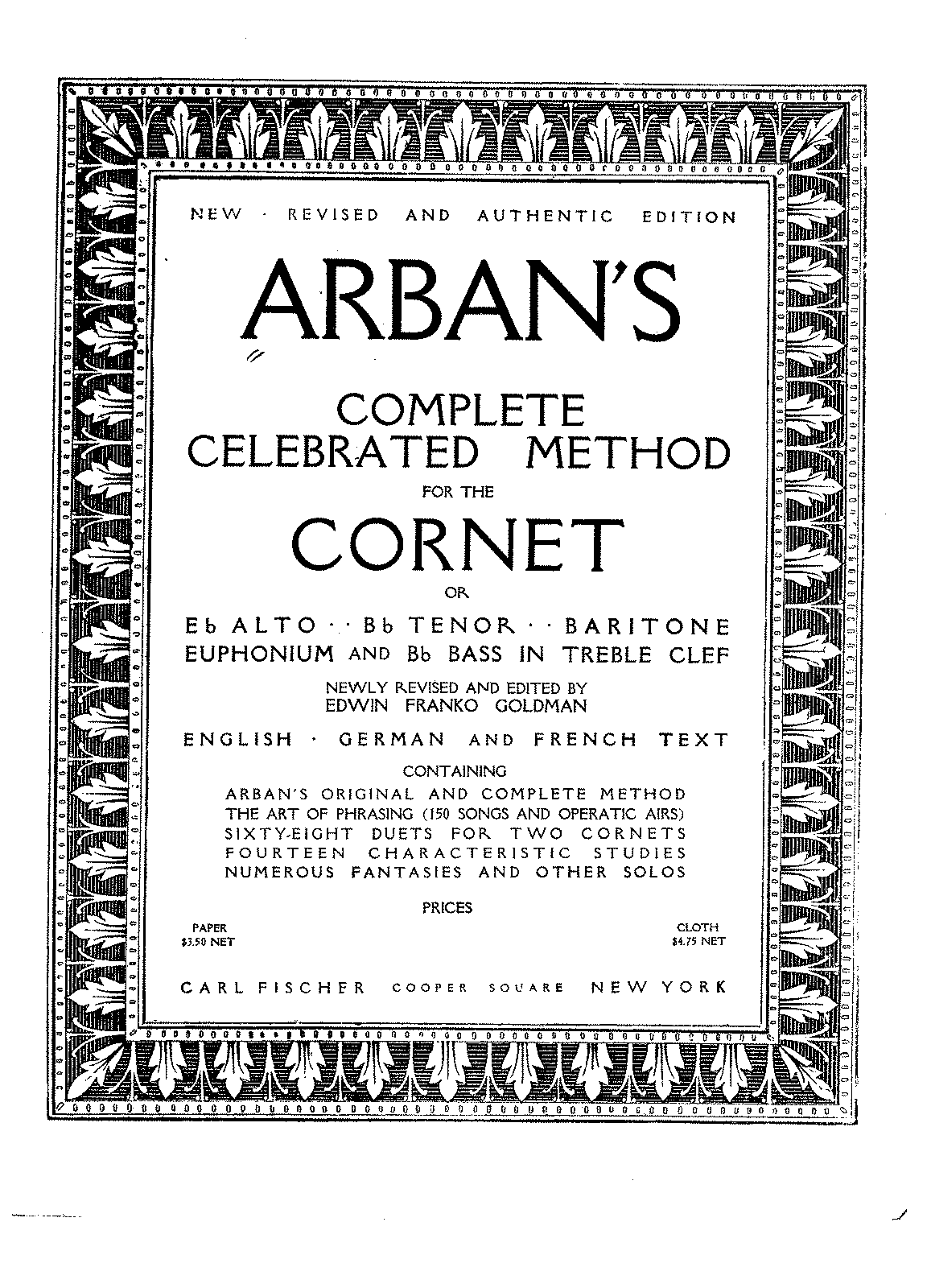 Arban – THE cornet method
